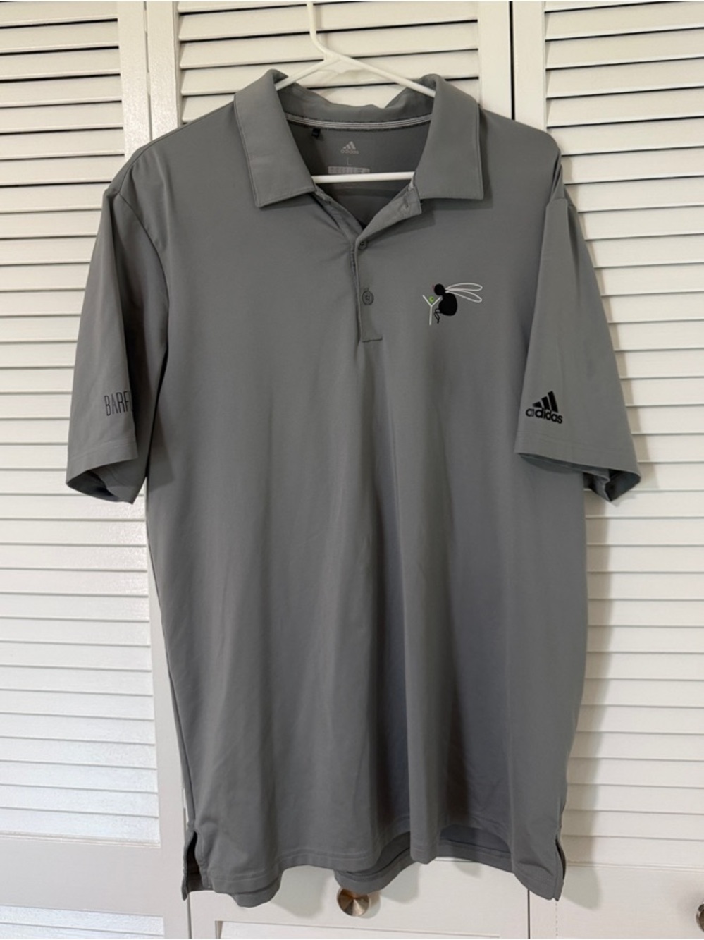 adidas Men’s Gray Performance Polo with Subtle Logo